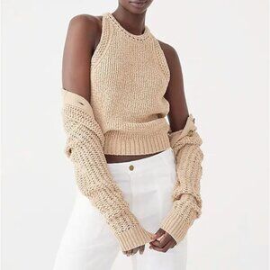 J.Crew High-neck textured pointelle sweater-tank Small